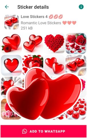 Поцелуй стикеры для WhatsApp для Android — скриншот 5