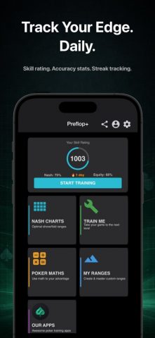 Preflop+ Poker GTO Nash Charts для iOS — скриншот 3