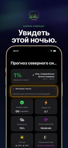 Прогноз Авроры для iOS — скриншот 1