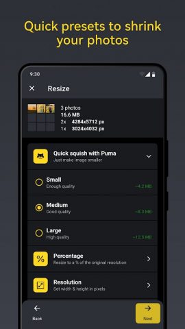 Puma: Photo Resizer Compressor для Android — скриншот 2