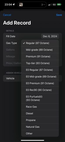 Pure Gas для iOS — скриншот 5