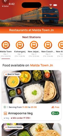 RailRestro — Food in Train для iOS — скриншот 3