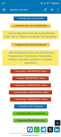 Rajasthan Job Alert – Govt Job для Android — скриншот 3