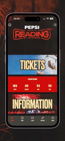 Reading Festival для iOS — скриншот 1