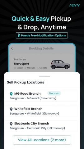 Revv: Self-Drive Car Rentals для Android — скриншот 4