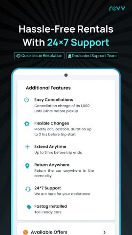Revv: Self-Drive Car Rentals для Android — скриншот 5