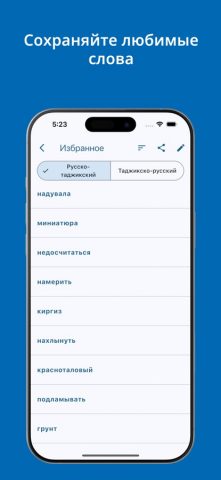 Russian-Tajik Dictionary для iOS — скриншот 5