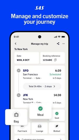 SAS – Scandinavian Airlines для Android — скриншот 5