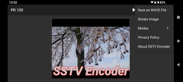 SSTV Encoder для Android — скриншот 2