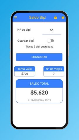 Saldo Bip! для Android — скриншот 3