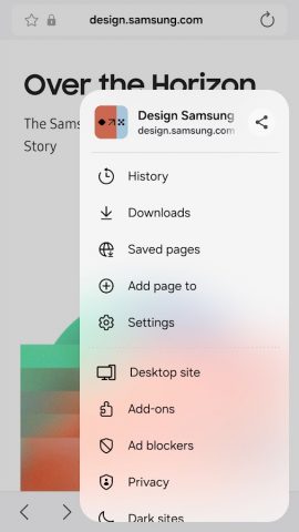 Samsung Internet Browser Beta для Android — скриншот 2