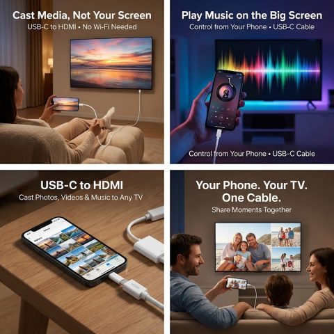 USB-C to HDMI Cast Phone to TV для Android — скриншот 1