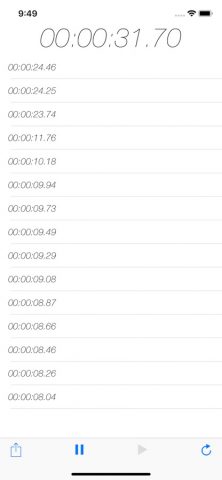 Секундомер (таймер) для iOS — скриншот 1