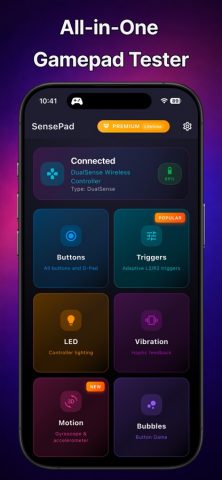 SensePad: Gamepad Tester для iOS — скриншот 1