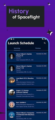 Space Launch Now для Android — скриншот 4