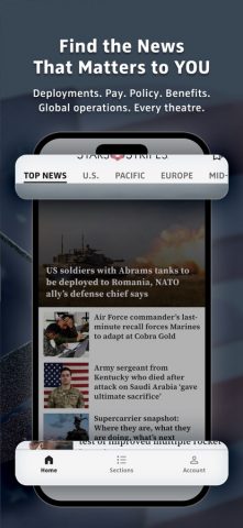 Stars & Stripes: Military News для iOS — скриншот 3