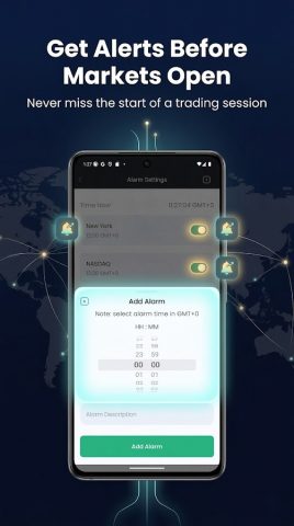 Stock Market Hours Clock для Android — скриншот 4