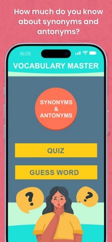 Synonyms & Antonyms Word Quiz для iOS — скриншот 1