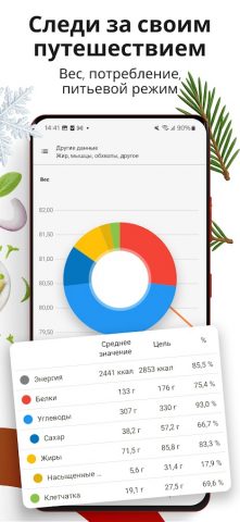 Таблица калорийности — калории для Android — скриншот 5