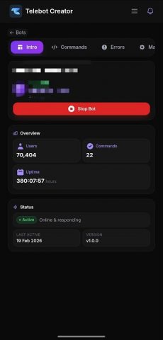 Telebot Creator: Bot Builder для Android — скриншот 4