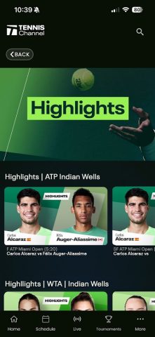 Tennis Channel для Android — скриншот 4