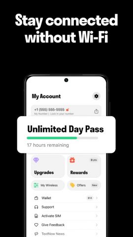 TextNow: Call + Text Unlimited для Android — скриншот 5