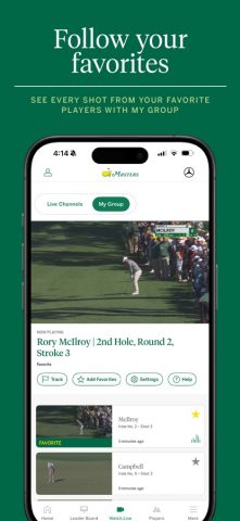 The Masters Tournament для iOS — скриншот 5