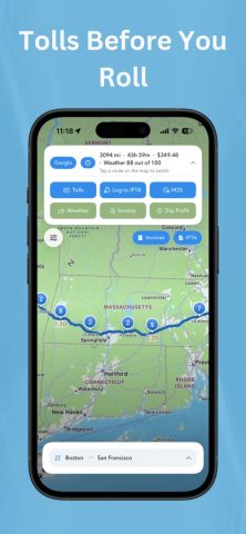 Toll Calculator IFTA Truck HOS для iOS — скриншот 1