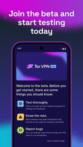 Tor VPN Beta для Android — скриншот 2
