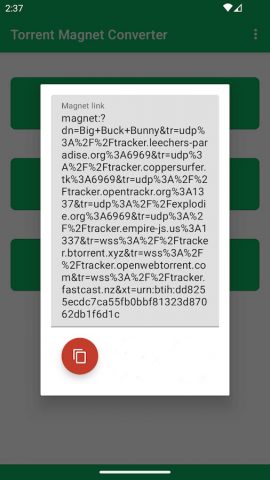 Torrent Magnet Converter для Android — скриншот 3