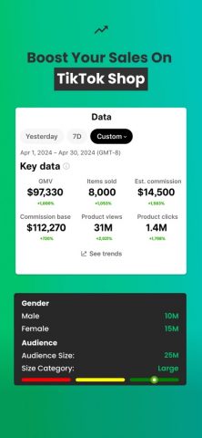 TrendTok Analytics & Tracker для iOS — скриншот 1
