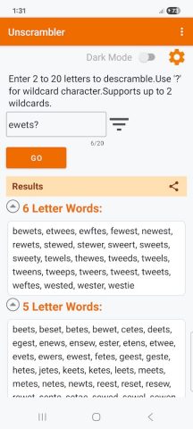 Unscrambler для Android — скриншот 4
