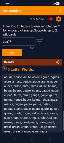 Unscrambler для Android — скриншот 5