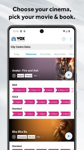 VOX Cinemas для Android — скриншот 1