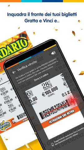 Verifica Gratta e Vinci Lotto для Android — скриншот 4