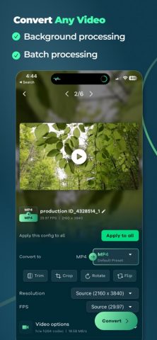 Видео Конвертер & Компрессор для iOS — скриншот 1