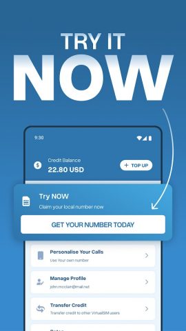 Virtual SIM для Android — скриншот 2