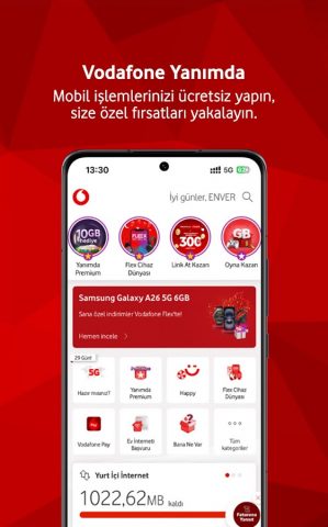 Vodafone Yanımda для Android — скриншот 1