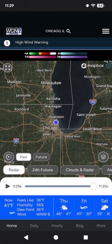 WGN-TV Chicago Weather для Android — скриншот 1