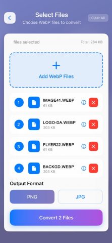 WebP to PNG & JPEG Converter для iOS — скриншот 2
