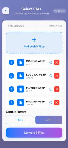 WebP to PNG & JPEG Converter для iOS — скриншот 3