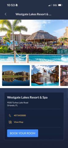 Westgate Resorts для iOS — скриншот 3