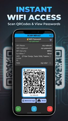 WiFi Qr Code Password сканер для Android — скриншот 4