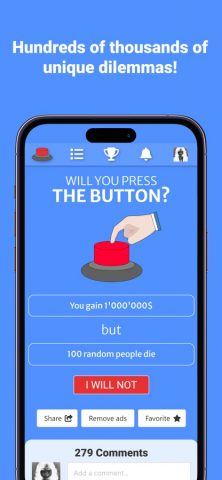 Will You Press The Button? для iOS — скриншот 1