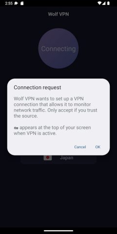 Wolf VPN для Android — скриншот 2