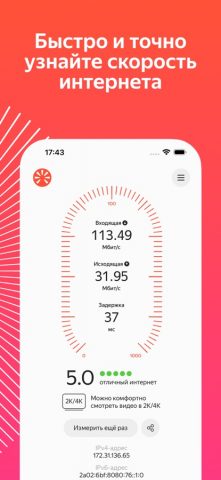 Яндекс Интернетометр для iOS — скриншот 4
