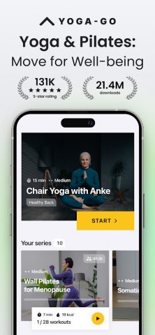 Yoga-Go Pilates & Yoga Workout для Android — скриншот 1