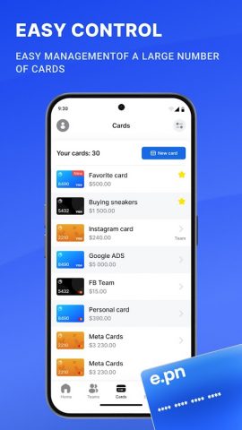 e.PN — Виртуальные карты для Android — скриншот 4