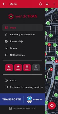 mendoTRAN для Android — скриншот 3