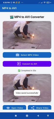 mp4 to avi converter для Android — скриншот 2